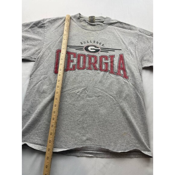 Vintage Georgia Bulldogs Shirt Men Medium Gray Soffee Graphic Print Short Sleeve - Picture 6 of 8